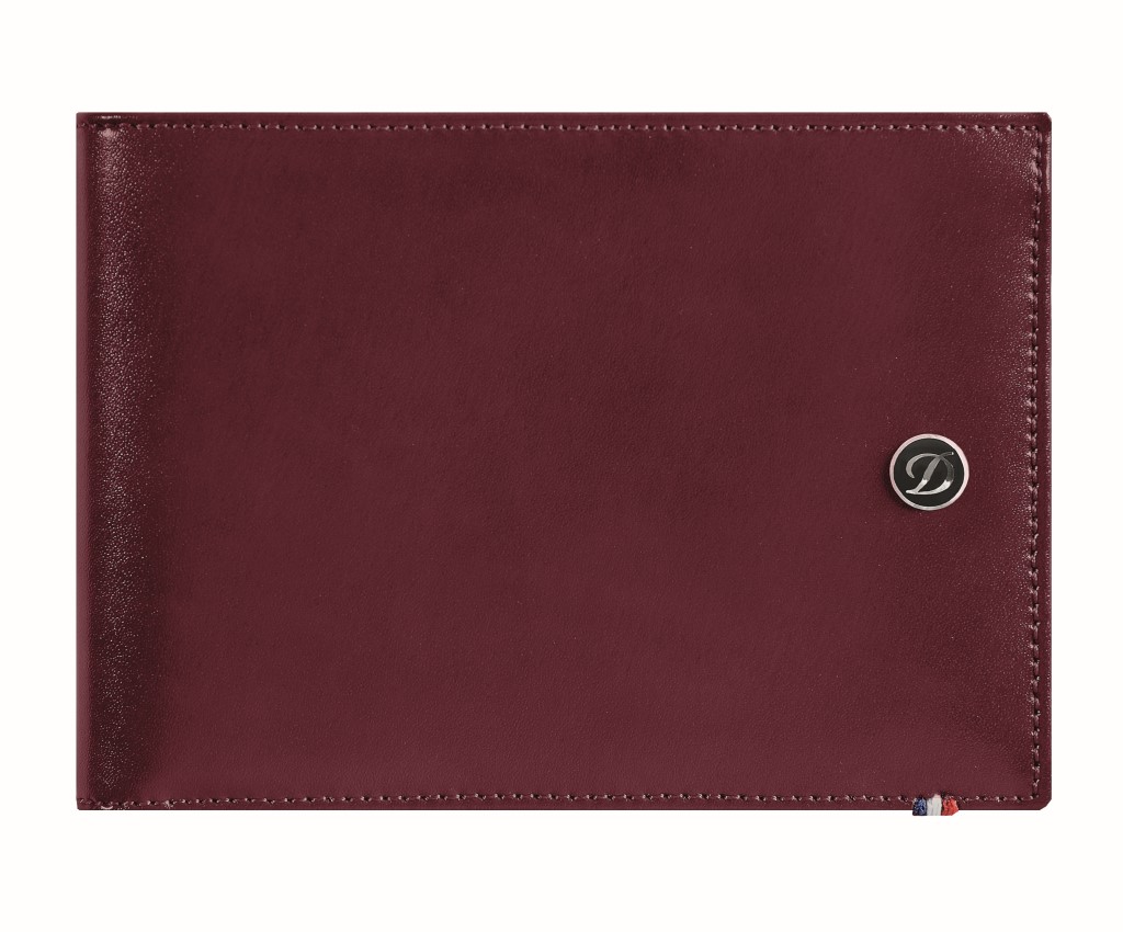 Line D Cherry Red Leather Wallet (6 Credit Card Slots)
